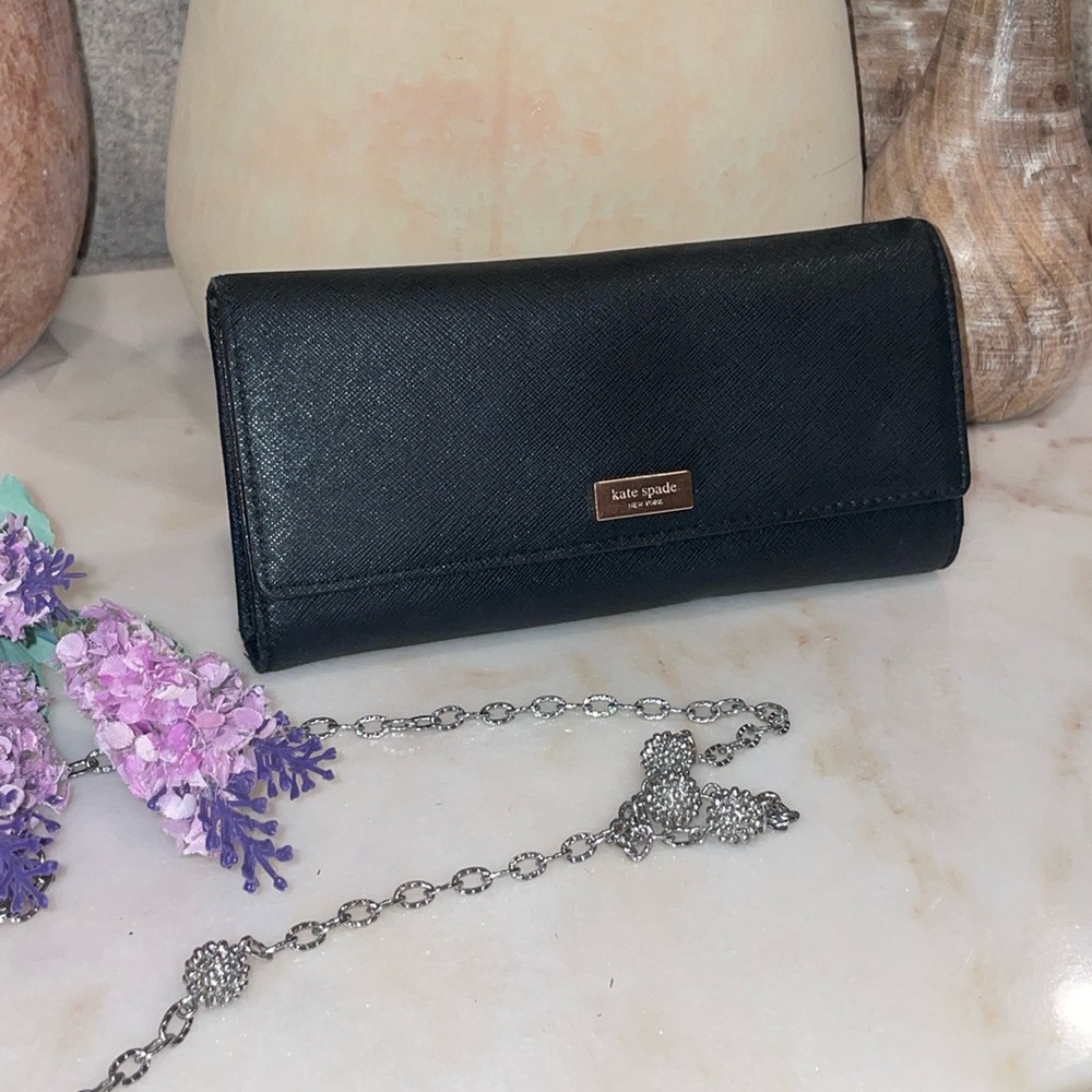 Kate Spade Continental Saffiano Leather Trifold Wallet